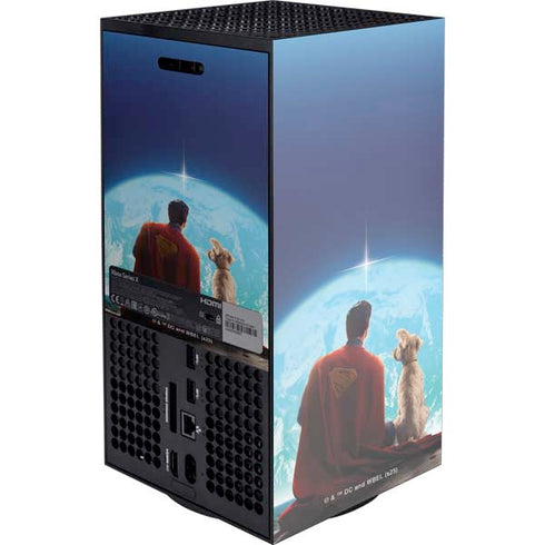 Superman 2025 Superman & Krypto watch the Earth XBox Series X Digital Edition Console Skin